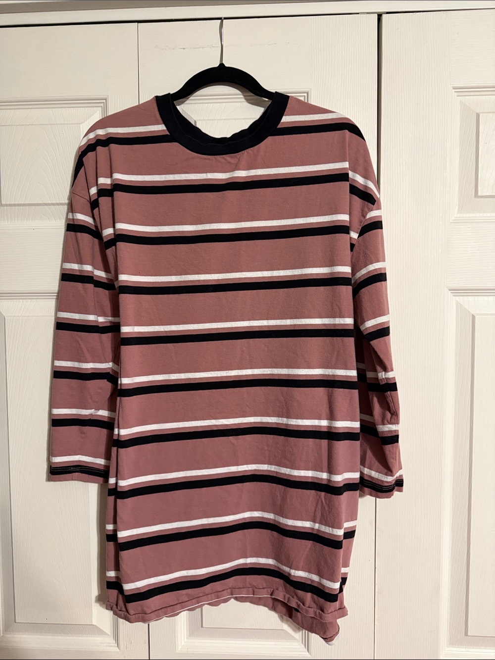 mini long sleeve striped dress